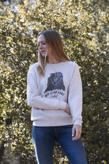 Big Bear Lake Souvenir Drop Shoulder Sweater - Heather Dust - Custom Logo - Big Bear Lake Logo - Unisex Sweatshirt - Cozy - Women's Clothing Store - O KOO RAN - Big Bear Lake California
