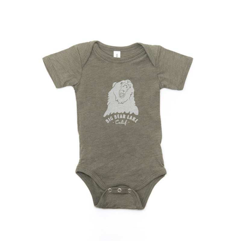 Big Bear Lake Olive Onesie - Big Bear Lake One Piece - Baby Onesie - Infant Onesie - Cute Onesie - Infant Clothing - Children's Store - Baby Store - Camp Crib - O KOO RAN - Big Bear Lake California