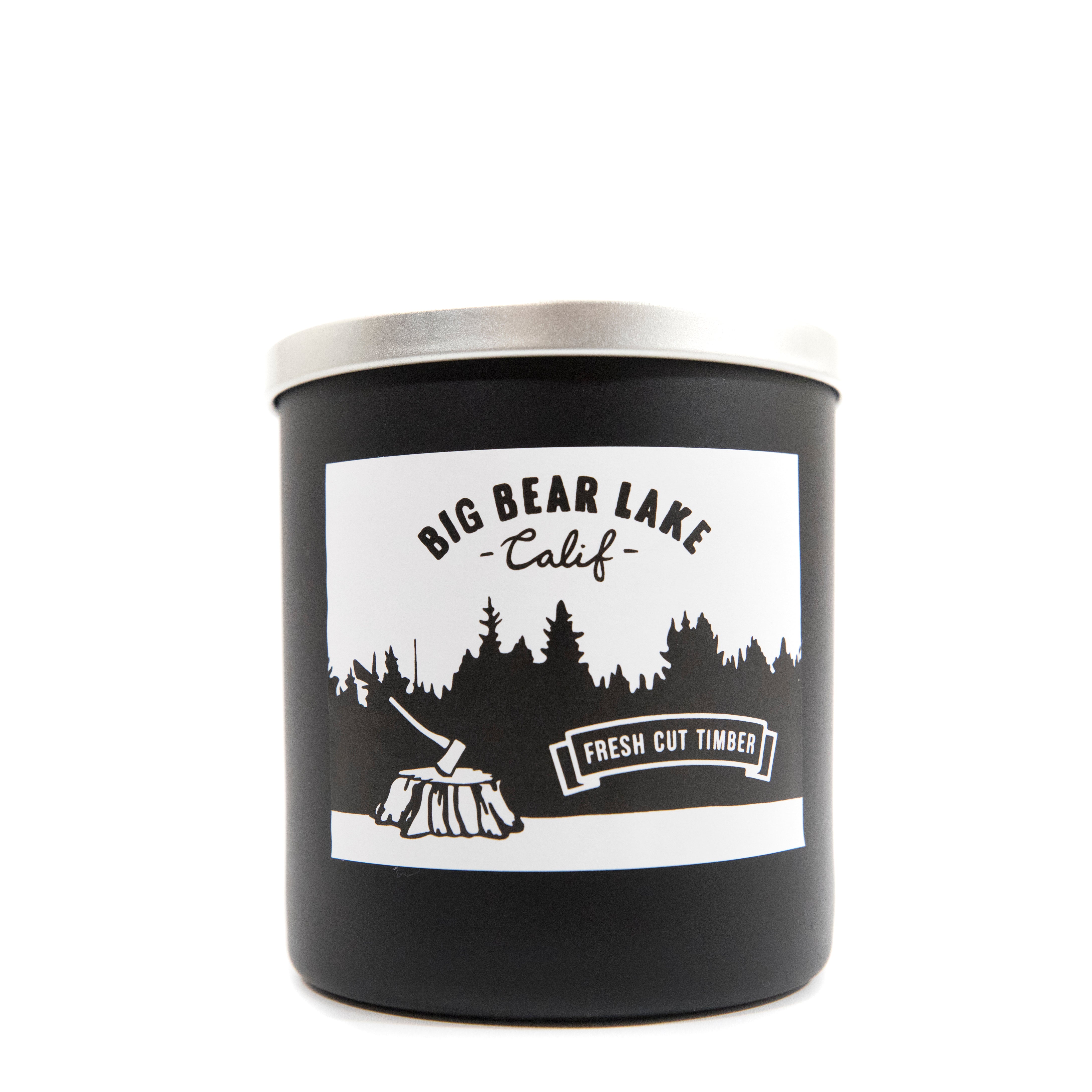 Big Bear Lake Fresh Cut Timber Candle - Custom Logo - Coconut Wax - Paraben Free - Food Grade Certified Coconut Oil - Sustainable Wax - Essential Oil Blends - Women's Clothing Store - Boutique - O KOO RAN - Big Bear Lake California