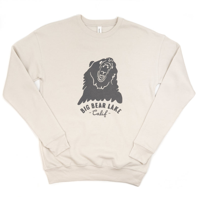 Big Bear Lake Souvenir Drop Shoulder Sweater - Heather Dust - Custom Logo - Big Bear Lake Logo - Unisex Sweatshirt - Cozy - Women's Clothing Store - O KOO RAN - Big Bear Lake California
