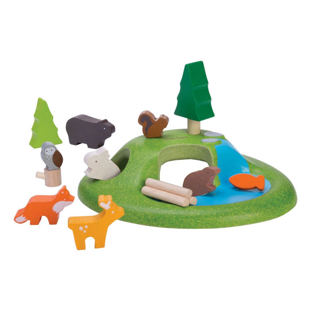 Plan Toys Animal Set - Wood Toys - Children's Toys - Toy Store - Baby Toy - Wooden - Camp Crib - Big Bear Lake - Children's Toys