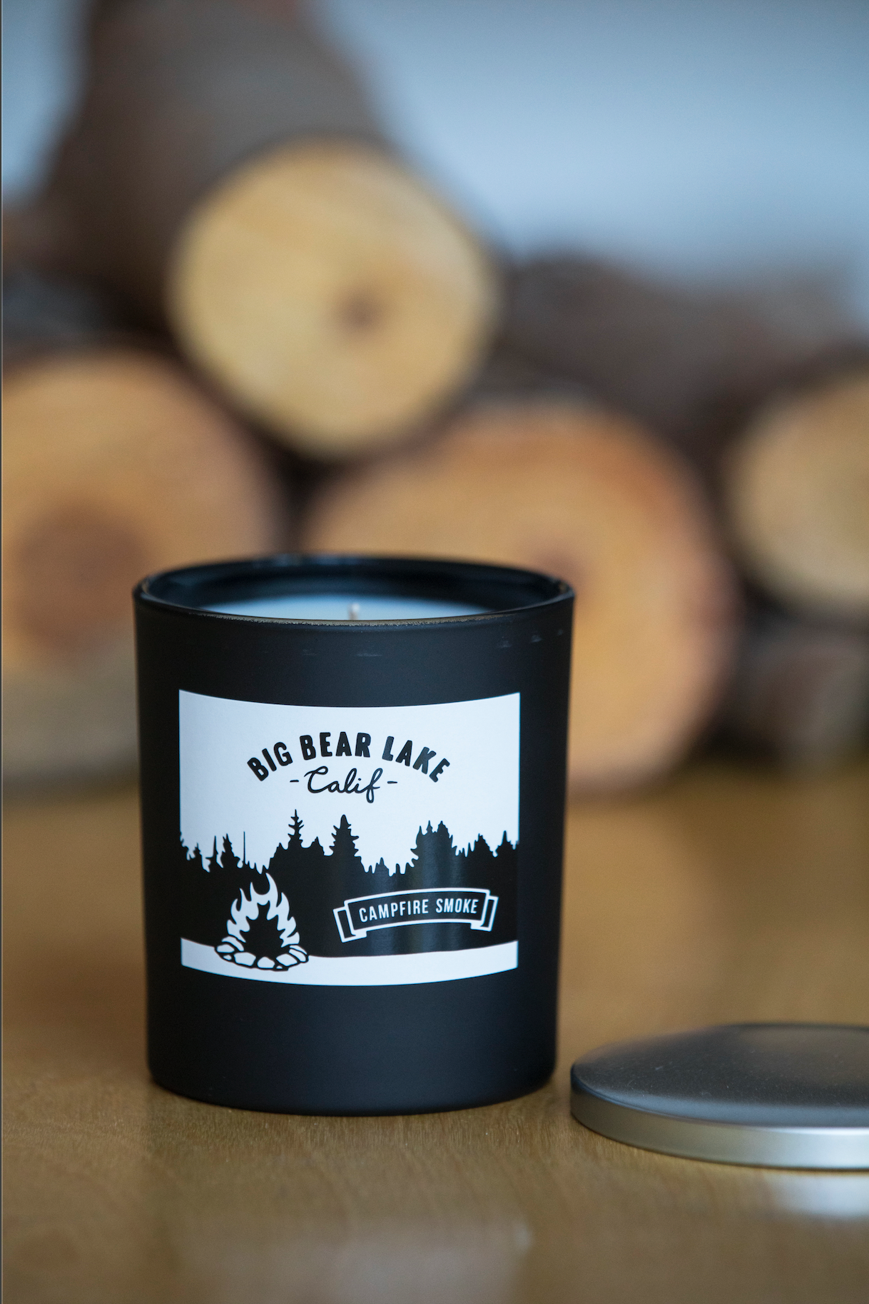 Big Bear Lake Fresh Cut Timber Candle, Coconut Wax Candle