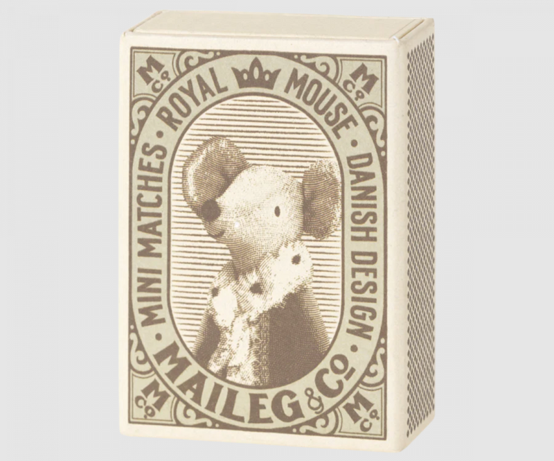 Sleepy Wakey Baby Mouse in Matchbox - Blue (3y+)