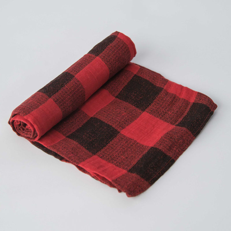 Red Plaid Swaddle
