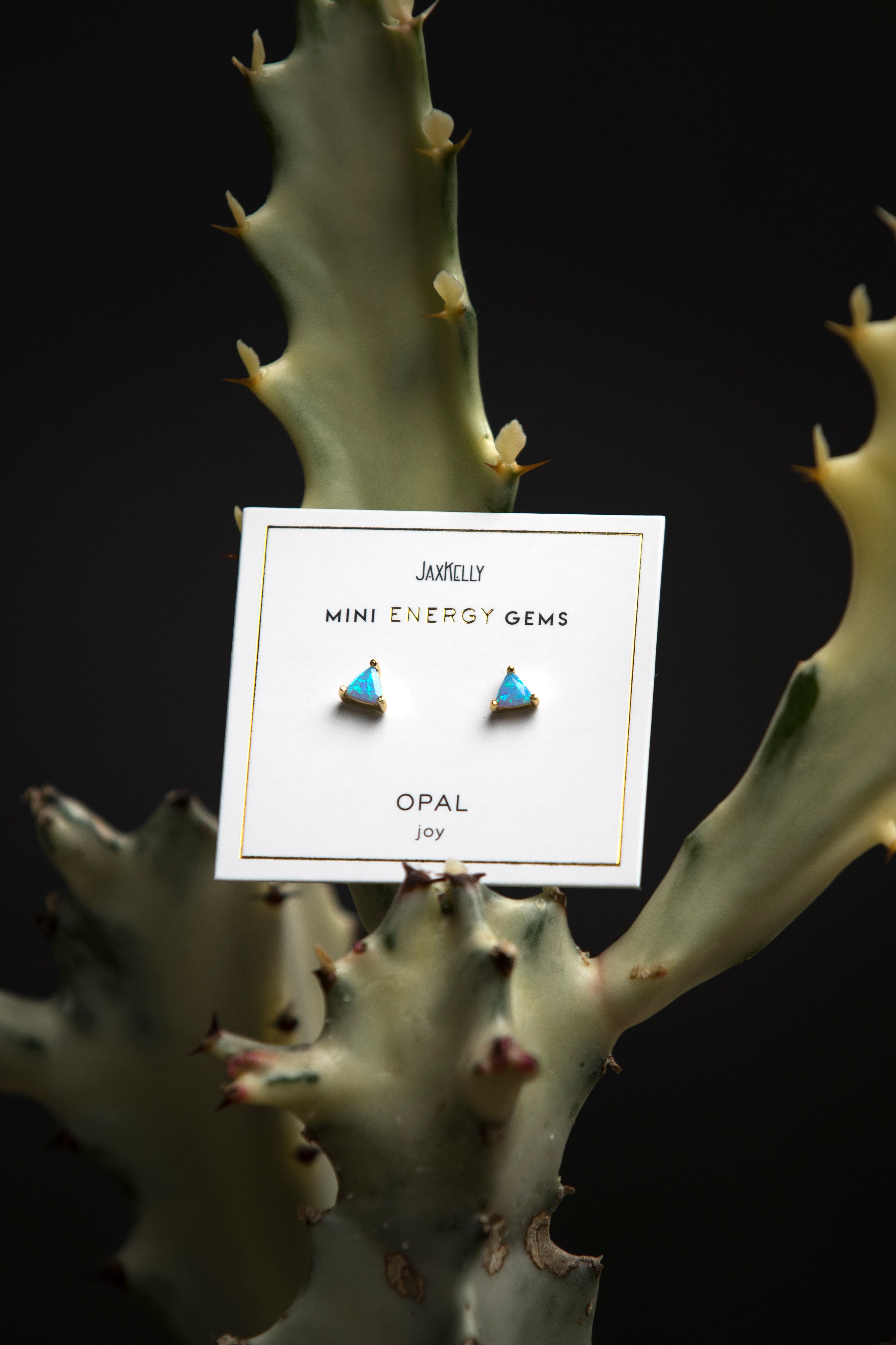 JaxKelly Opal Mini Energy Gem Earrings - Jewelry - Women's Clothing Store - Ladies Boutique - Accessories - O KOO RAN - Big Bear Lake California